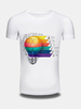 Mens Summer Creative 3D Printed O-neck Short Sleeve Casual T-shirt
