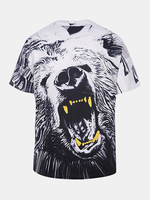 Mens Summer Creative 3D Printed Tee Top O-neck Short Sleeve Casual T-shirt