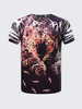 Mens Summer Domineering Leopard 3D Printing O-neck Personality Plus Size T-shirt