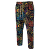 Mens Summer Drawsrting Cotton Linen Flowers Printing Casual Harem Pants