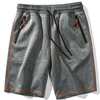 Mens Summer Elastic Waist Drawstring Solid Color Slim Fit Casual Shorts