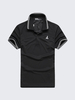 Mens Summer Quick Dry Striped Turndown Collar Short Sleeved Polo Shirts