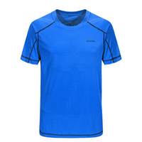 Mens Summer Quick-drying Breathable Elastic Fabric Sports Thin Short Sleeved T-Shirts