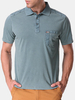 Mens Summer Solid Color Front Pocket Tops Turn-down Collar Short Sleeve Casual Polo Shirt