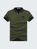 Mens Summer Solid Color Short Sleeved Cotton Polo Shirt
