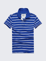 Mens Summer Striped Polo Cotton T-shirts Cotton Short Sleeve Top Tees