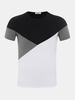 Mens Summer Stylish Hit Color Cotton Short Sleeve O-neck Casual T-shirt