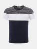 Mens Summer Stylish Patchwork Cotton Short Sleeve O-neck Casual T-shirt