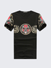 Mens Summer T-shirts Unique Peking Opera Printing Short sleeve Cotton Top Tees