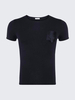 Mens Summer Top Tee Skull Printing Solid Color Casual Round Neck Cotton T-shirt