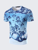 Mens Summer Unique Fashion Casual Ice Cubes Printing O-neck Short Sleeve T-shirt