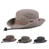 Mens Summer Washed Anti-UV Visor Fisherman Hat Bucket Hats Outdoor Climbing Travel Sunscreen Caps