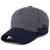 Mens Thickened Baseball Cap Earmuffs Earflaps Warm Wool Tweed Cap Dad Hats