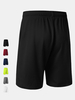 Mens Training Loose Fit Breathable Quick-drying Drawstring Solid Color Basketball Sports Shorts