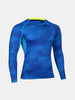 Mens Traning Elastic Quick-drying Breathable Sports Fitness Tights Long Sleeve T-shirt