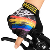 Mens Unisex Breathable Sweat Bicycle Half Finger Gloves Mountain Bike Anti-Slip Damping Gloves