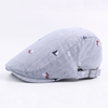 Mens Unisex Linen Graffiti Beret Caps Casual Travel Sunshade Forward Hat Adjustable