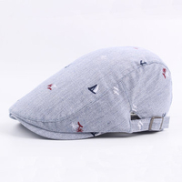 Mens Unisex Linen Graffiti Beret Caps Casual Travel Sunshade Forward Hat Adjustable