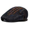 Mens Unisex Summer Thin Rivet Denim Beret Caps Casual Sunscreen Forward Hat Painter Caps