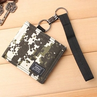 Mens Wallet Leisure Canvas Purse Camouflage Short Wallet Youth Slim Wallet