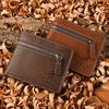 Mens Wallet Cowhide Genuine Leather Purse Business Simple Slim Wallet