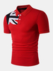 Mens Western Style Short Sleeve Turn-down Collar Polo Shirts