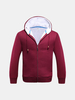 Mens Winter Fleece Hoodies Thick Warm Solid Color Hooded Zipper Tops