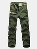 Mens Winter Outdoor Polar Fleece Lined Thick Warm Multi-pockets Casual Cargo Pants