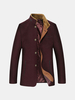 Mens Winter Stylish Woolen Warm Coat Jacket Single-breasted Stand Collar Outwear