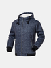 Mens Winter Thick Warm Hoodies Casual Solid Color Zipper Tops Sweatshirt