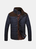 Mens Winter Thick Warm Stitching Coat Jacket Casual Parka Overcoat
