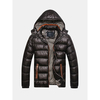 Mens Winter Thickened Warm Windproof Padded Jacket Detachable Hat Coat
