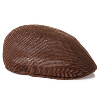 Mens Women Breathable Straw Beret Cap Casual Sunshade Flat Caps Forward Hats