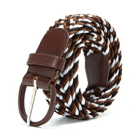 Mens Women Stretch Wild Elastic Belt Casual Alloy Pin Buckle Belt Waistband