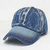 Mens Women Vintage Solid Color Denim Baseball Cap Casual Travel Visor Snapback Caps Jeans Hat