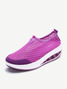 Mesh Breathable Pure Color Slip On Athletic Platform Casual Sport Shake Shoes