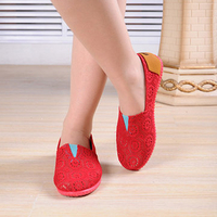 Mesh Lace Breathable Candy Color Soft Slip On Flat Casual Shoes