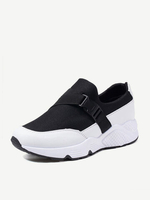 Mesh Platform Breathable Buckle Slip On Casual Trainers