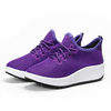 Mesh Pure Color Rocker Sole Platform Casual Lace Up Trainers