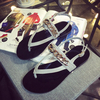 Metal Chain Clip Toe Buckle Flat Bohemia Sandals For Women