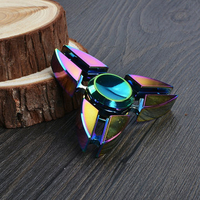 Metal Hand Fidget Spinner Aluminum Alloy Rainbow Colorful Focus EDC Desk Toys