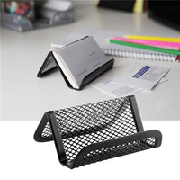 Metal Mesh Desktop Collection Business Card Name Card Holder Organizer