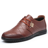 Metal Plaid Splicing Lace Up Business Casual Shoes For Men