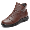 Metal Pure Color Zipper Soft Ankle Fur Lining Short Boots