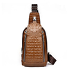 Microfiber Leather Chest Bag Crocodile Pattern Crossbody Bag For Men