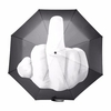 Middle Finger Umbrella Novelty Cool Fashion Black Folding Umbrella