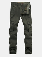 Military Style Casual Outdoor Cotton Multi-Pockets Loose Cargo Pants For Men