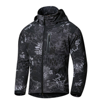 Military Style Outdoor Thin Softshell Multi-Pocket Waterproof Arm Jacket For Men