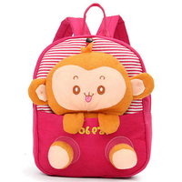 Mini 3D Kindergarten Kids Baby Children Cartoon Canvas Backpack Shoulder Animal Outdoor Schoolbags