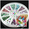 Mini Aluminum Square Round Stud Nail Art Decoration Wheel